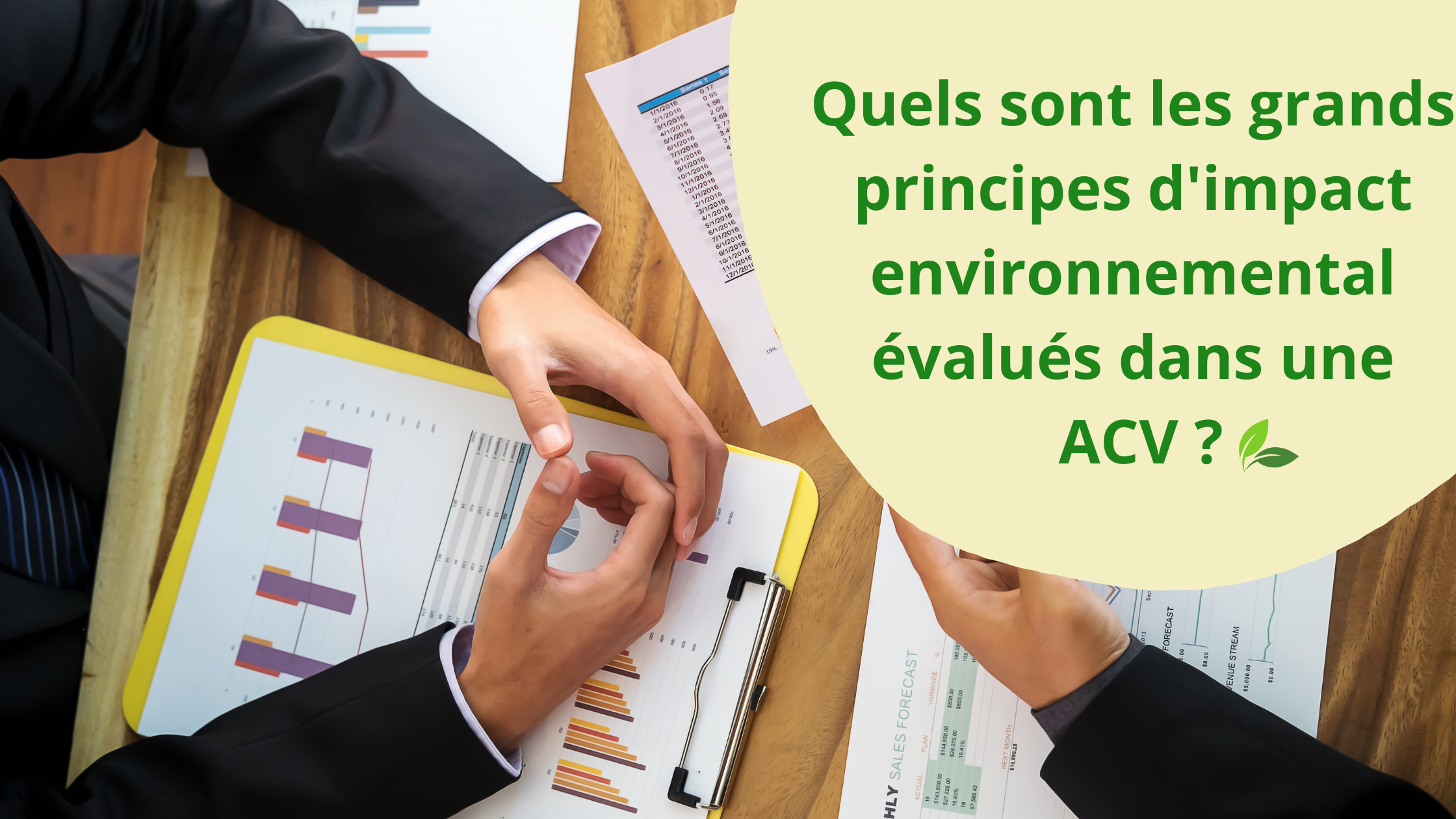 Quels sont les grands principes d'impact environnemental évalués dans une ACV ?