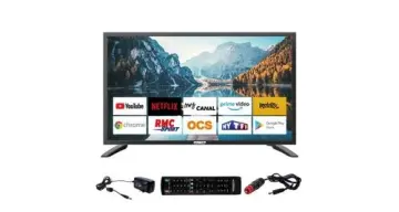 Image relative au tv led 27" 68m smart connect android 9. 0 12v/24v/220v camping-car