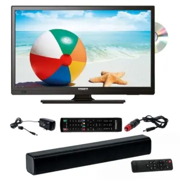 Image relative au ANTARION Téléviseur HD DVD Slim LED 19 Tuner 4K + Barre de Son Compact Bluetooth