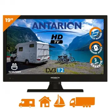 Image relative au tv led 19" 48cm téléviseur hd camping car 12v port usb dvb-t2