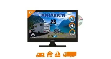 Image relative au tv led 22" 55cm téléviseur dvd intégré compatible 12v dvb-t2