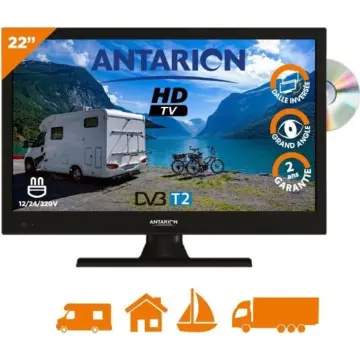 Image relative au tv led 22" 55cm téléviseur dvd intégré compatible 12v dvb-t2