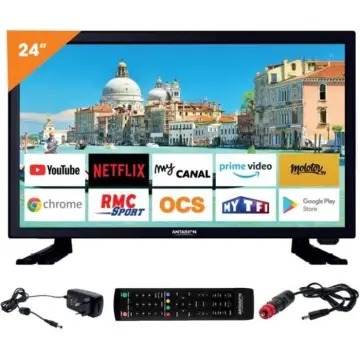 Image relative au ANTARION-TV LED 24" 60CM TÉLÉVISEUR SMART CONNECT ANDROÏD 9. 0 12V