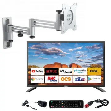 Image relative au Pack tv led 40" 101cm téléviseur hd connect + support tv double bras
