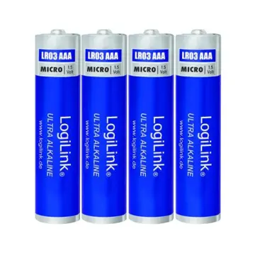Image relative au Micro AAA 1,5 V Pile (Blister de 4), ultra power Alcaline LR03, pour plusieurs appareils comme par exemple télécommandes, jouets, détecteur de fumée,