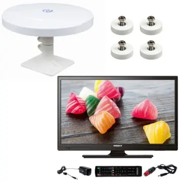 Image relative au Pack tv led 19" 48cm téléviseur hd 12v + antenne tnt camping car + 4 aimants