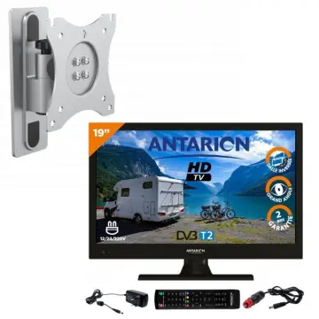 Image relative au ANTARION-PACK TV LED 19" 48CM TÉLÉVISEUR HD 12V + SUPPORT TV