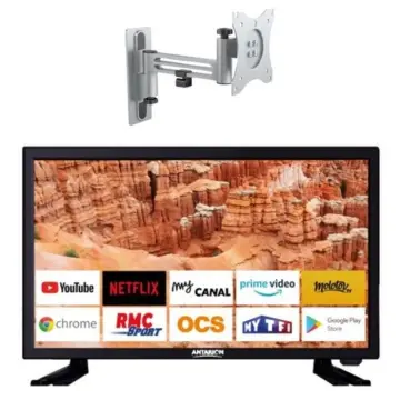 Image relative au TV LED 19" 48cm ANTARION - Téléviseur HD Android 11.0 - Support TV Camping car 180°