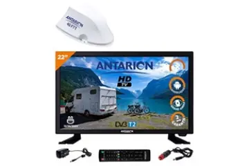Image relative au ANTARION-PACK TV LED 21.5POUCES 54CM FULL HD ANDROID SMART TV CAMPING CAR ANTENNE 4G FIT BLAN