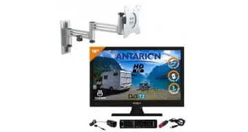 Image relative au Téléviseur LED HD 19" ANTARION avec support double bras