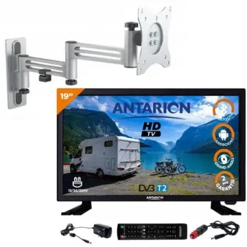 Image relative au Téléviseur LED 19" ANTARION - HD Bluetooth Android - Support TV Double Bras