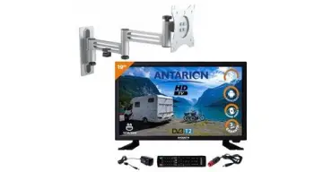 Image relative au Téléviseur LED 19" ANTARION - HD Bluetooth Android - Support TV Double Bras