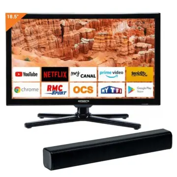 Image relative au Téléviseur LED ANTARION 19" HD Bluetooth 12V Camping Car + Barre de Son 30W