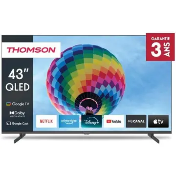 Image relative au THOMSON-TELEVISION TV 43QG4S14 TV QLED 43 109 CM 4K 3840 2160 HDR 10 GOOGLE TV 2 HDM