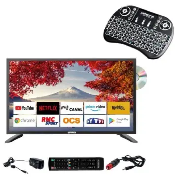 Image relative au tv led 19" 48cm smart connect dvd intégré + clavier ergonomique