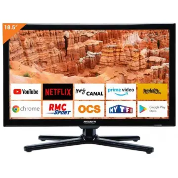 Image relative au tv led 19" 48cm téléviseur hd bluetooth android 9. 0 camping car
