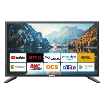 Image relative au tv led 27" 68m smart connect android 9. 0 12v/24v/220v camping-car