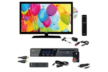 Image relative au ANTARION-PACK TV LED 21.5POUCES 54CM TÉLÉVISEUR HD LECTEUR DVD RÉCEPTEUR SATELLITE TNTSAT