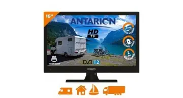 Image relative au tv led 16" 40cm télévision full hd tnt camping car caravane 12v