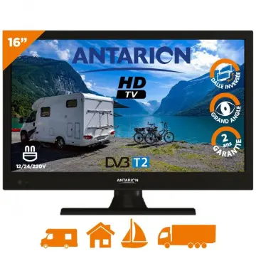 Image relative au tv led 16" 40cm télévision full hd tnt camping car caravane 12v