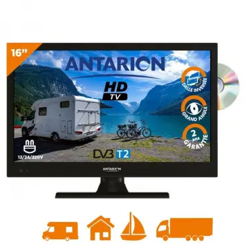 Image relative au ANTARION-TV LED 15.6POUCES 39CM TÉLÉVISION HD TNT CAMPING 12V DVD INTÉGRÉ