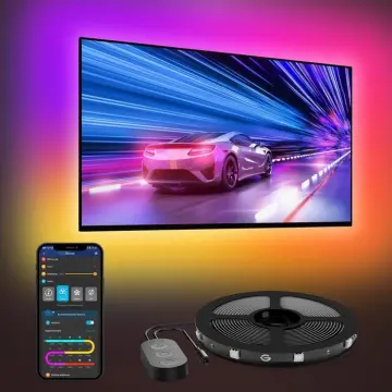 Image relative au Tv Led Backlight,2.4M Rgbic Tv Backlight Pour Tv 40-50 Pouces,Bande Led Intelligente Avec Commande Bluetooth Et Wi-Fi,Fonctionne Av